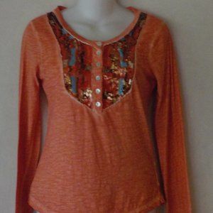 HAD IT TOO LONG GOTTA GO Free People top sz XS 0 2 orange